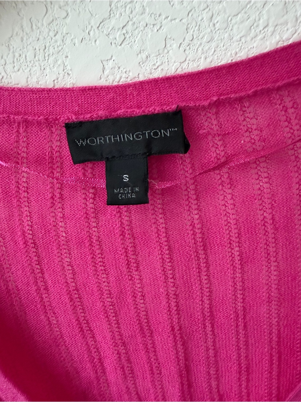 Worthington Hot Pink V-Neck Button-Up Cardigan - Picture 2 of 8
